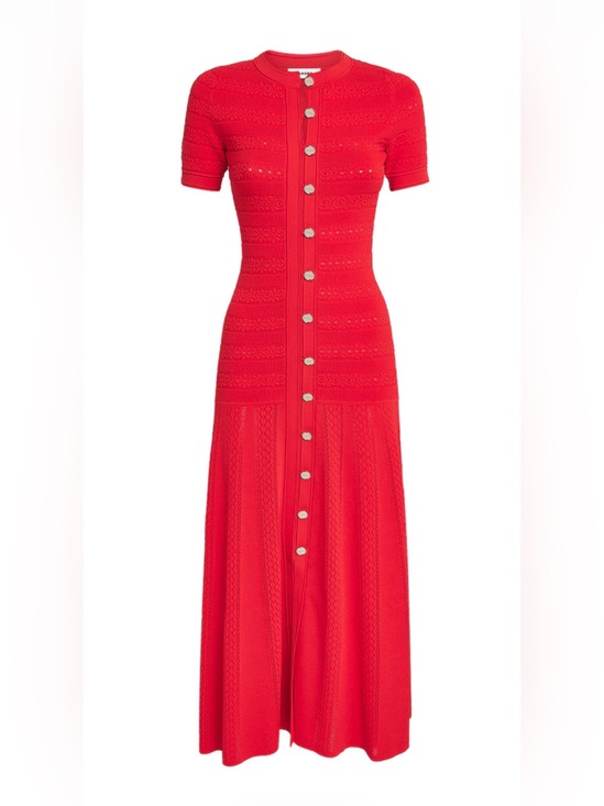 Sandro Dresses & Skirts - New Sandro Milona Red Knit Maxi Dress, Sz 40, US 8